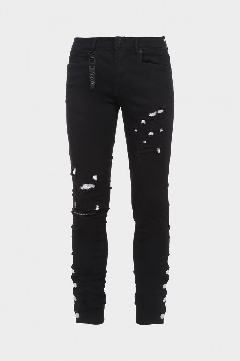 JEANS SKARED BLACK / SILVER – Joey-Martins