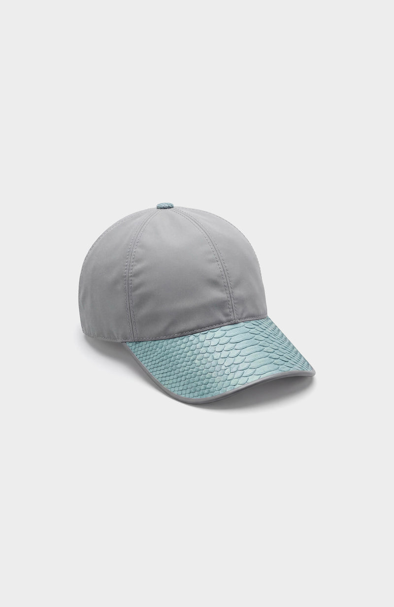 Cap nylon grey / python blue