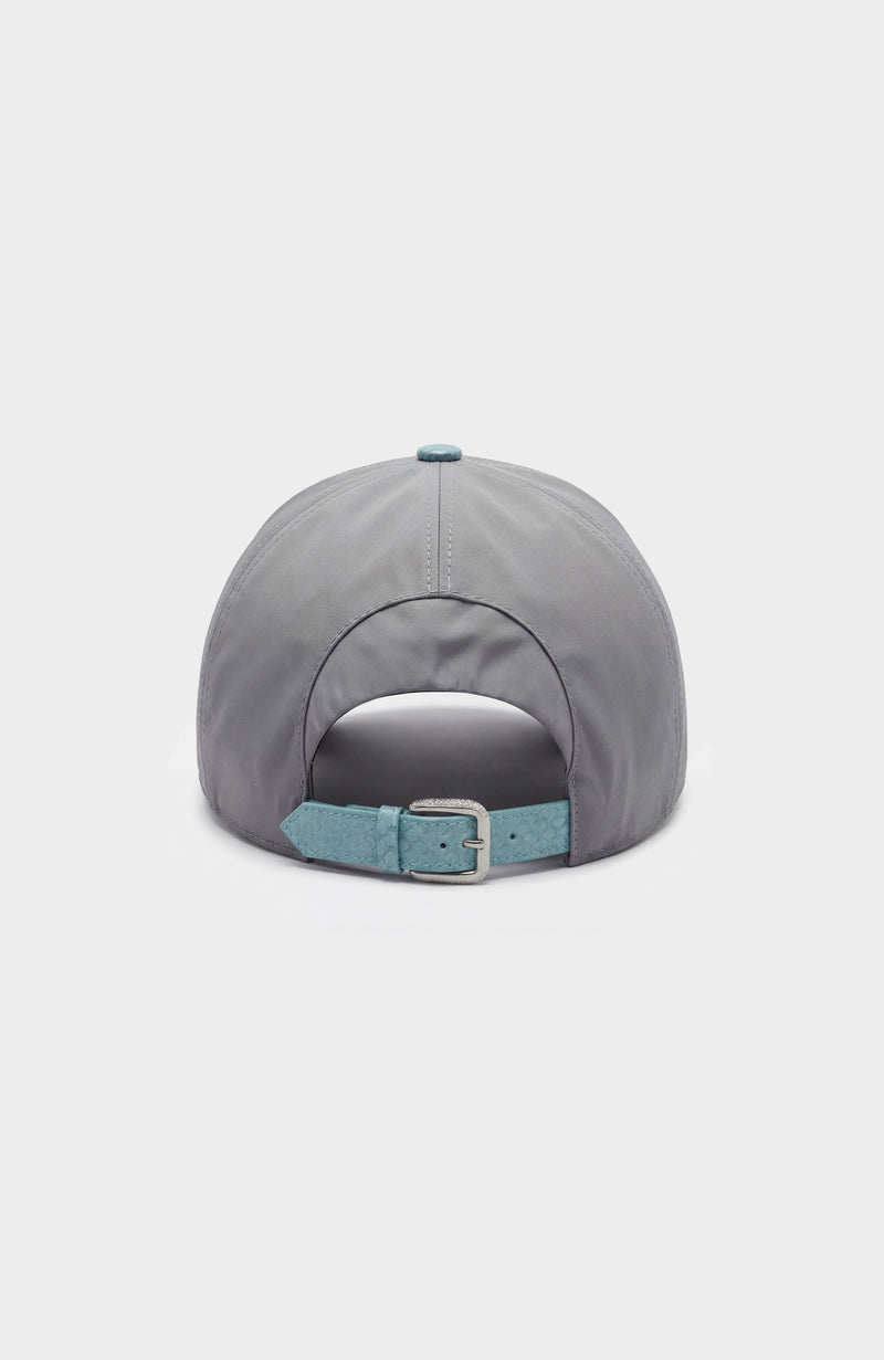 Cap nylon grey / python blue
