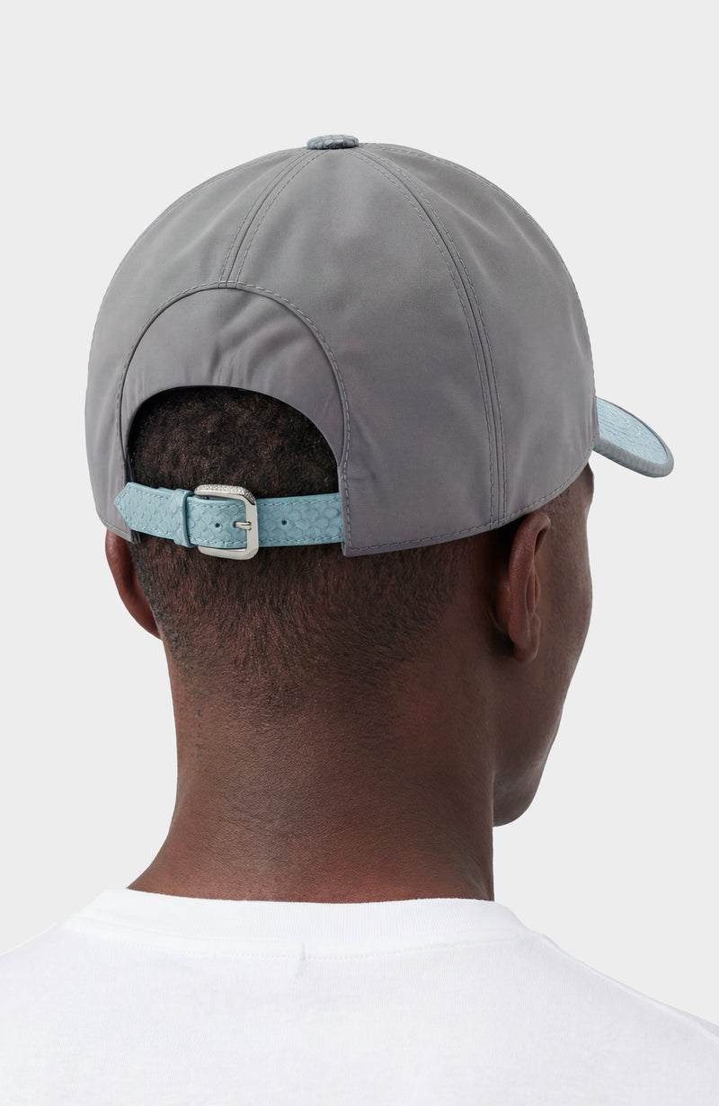 Cap nylon grey / python blue