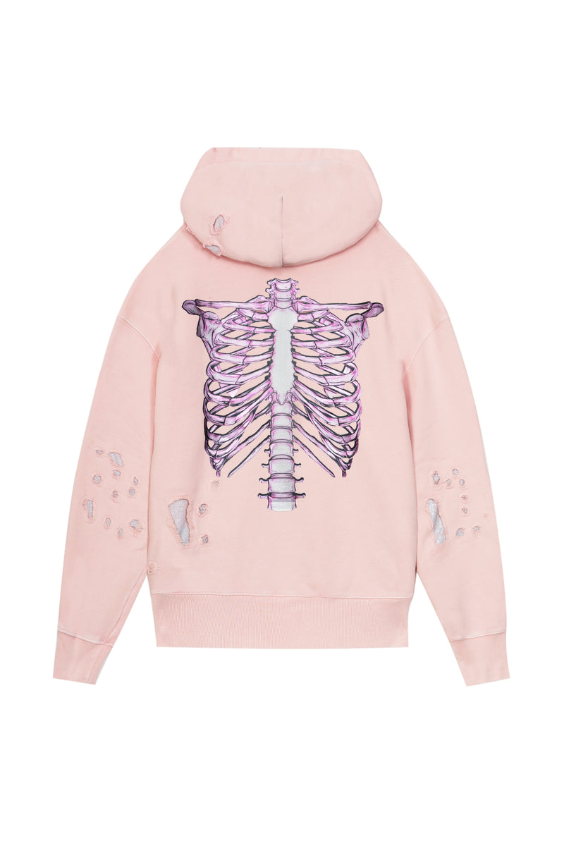 Hoodie Skeleton v2 3D Pink