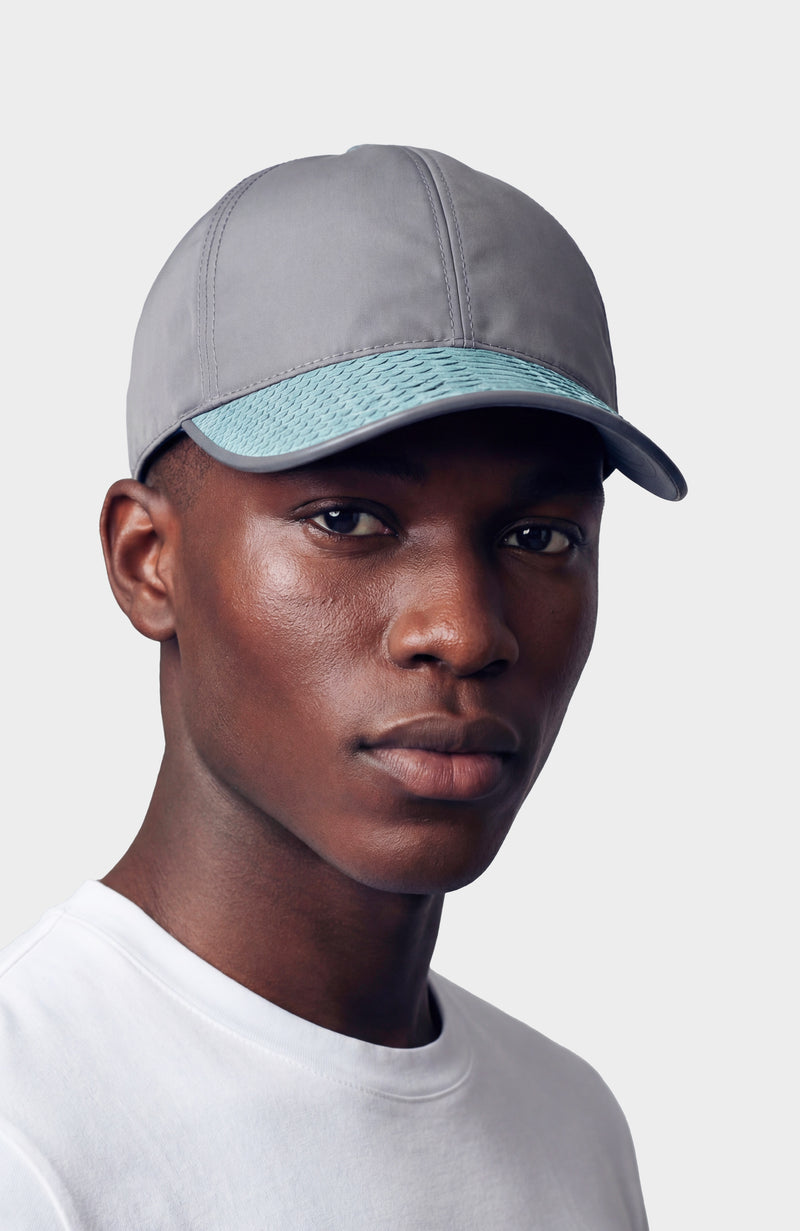 Cap nylon grey / python blue