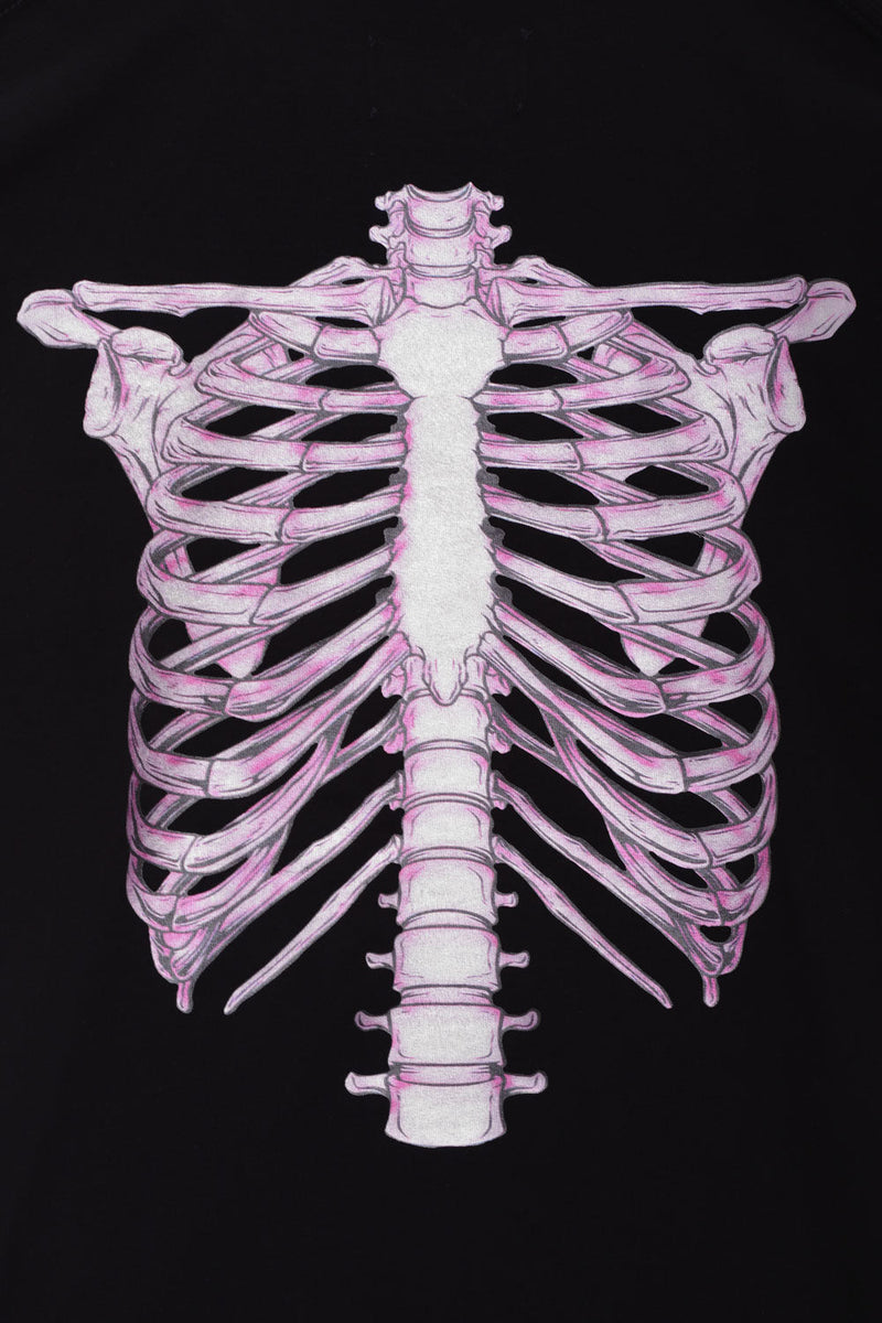 T-Shirt Skeleton 3D Pink